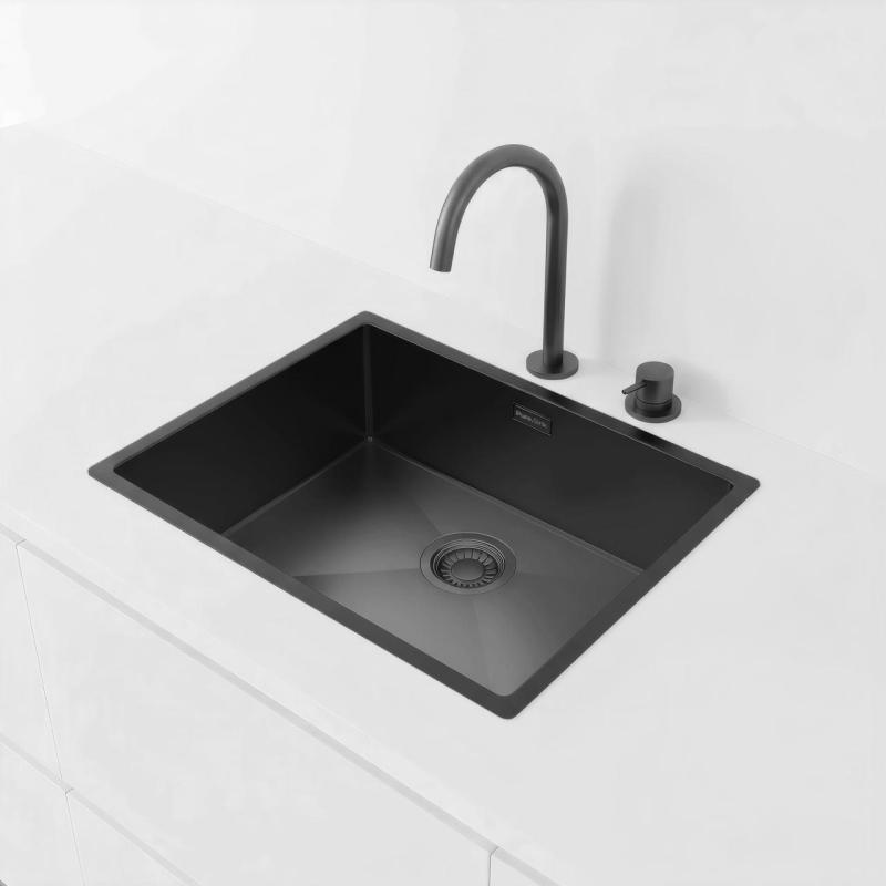 Pure.Sink Luxion Fregadero negro PVD 50 x 40 cm para encastrar, empotrar y montar en superficie PLX5040-63