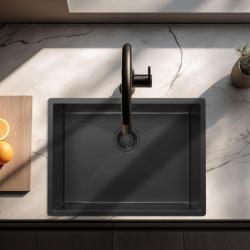 Pure.Sink Luxion Fregadero negro PVD 55 x 40 cm para encastrar, empotrar y montar en superficie PLX5540-63