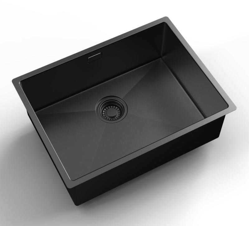 Pure.Sink Luxion Fregadero negro PVD 55 x 40 cm para encastrar, empotrar y montar en superficie PLX5540-63