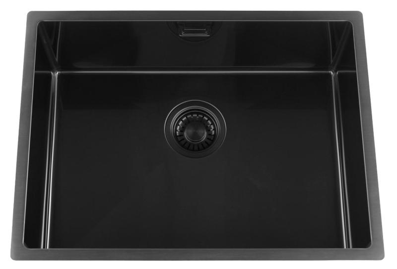 Pure.Sink Luxion Fregadero negro PVD 55 x 40 cm para encastrar, empotrar y montar en superficie PLX5540-63