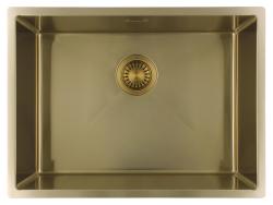 Pure.Sink Luxion Fregadero dorado 55 x 40 cm para encastrar, empotrar y montar en superficie PLX5540-60