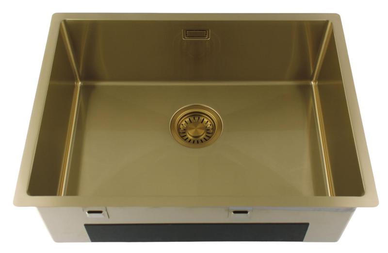 Pure.Sink Luxion Fregadero dorado 55 x 40 cm para encastrar, empotrar y montar en superficie PLX5540-60