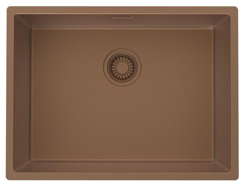 Pure.Sink Luxion Fregadero de cobre 55 x 40 cm para encastrar, empotrar y montar en superficie PLX5540-62