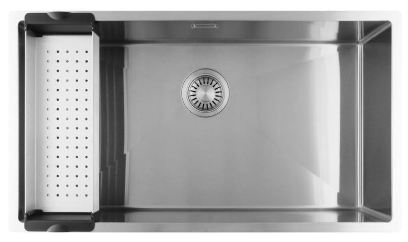 Pure.Sink Luxion Fregadero grande de acero inoxidable 74 x 40 cm, para encastrar, empotrar y montar en superficie PLX7440-02
