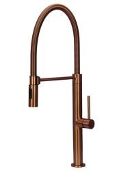 Pure.Sink Luxion Grifo de cocina de cobre Profi con caño flexible y 2 tipos de chorro PLXFLEX-62