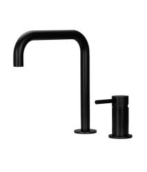 Pure.Sink Luxion Grifo de cocina negro mate de 2 orificios con caño en U PLX2HU-10