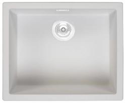 Fregadero blanco Ausmann Fibre 50x40cm para montaje inferior, superior y empotrado con tapón automático blanco 1208971903