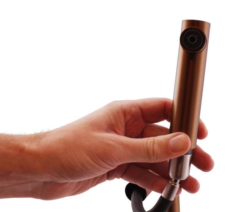 Pure.Sink Elite Steel Clear-S PVD Cobre 3-vías Grifo de Cocina con Salida Retráctil y Agua Filtrada PS8120-62