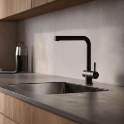 Pure.Sink Elite Steel Pulse-S grifo de cocina Negro Mate con salida extraíble y modo de rociado PS8500-10