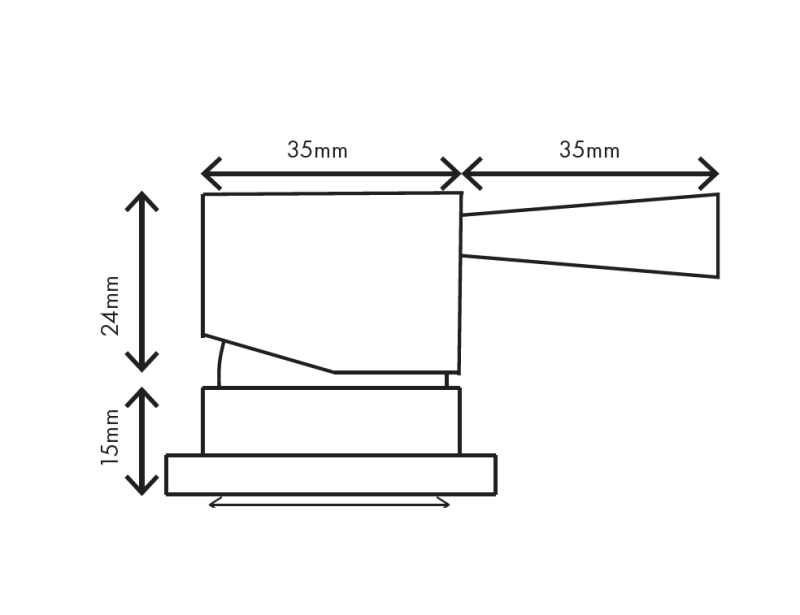 MURO TUA Grifo de lavabo de 2 orificios cromado con caño en ángulo 1208972108