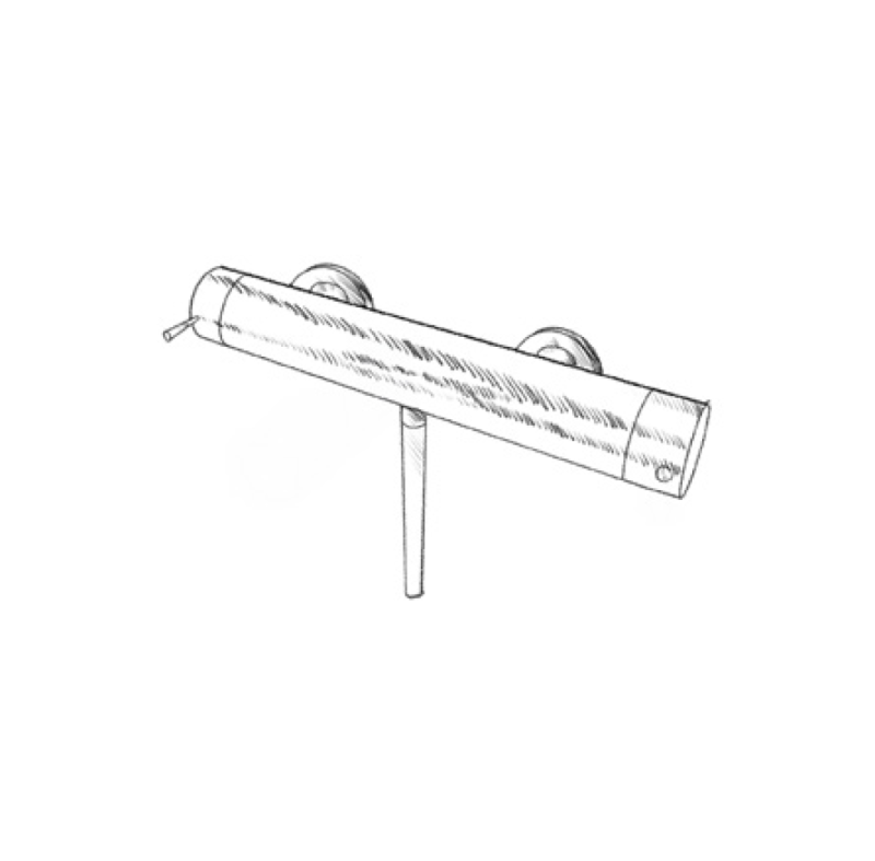 MURO TUA Mando termostático para ducha con juego de ducha cromado M1.B1TH.CR