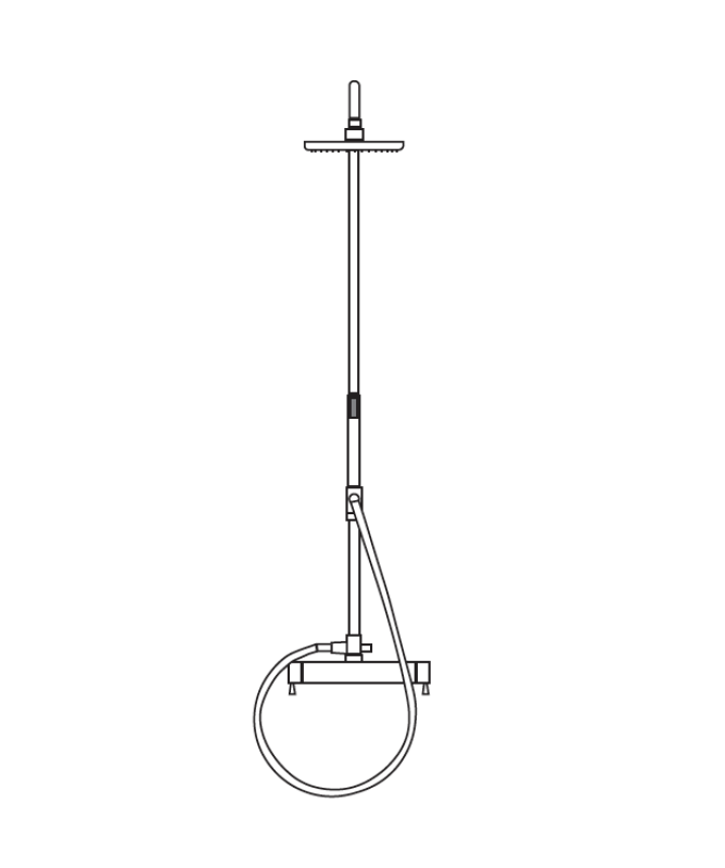 MURO TUA Combinación de ducha con ducha de lluvia cromada M1.B11.CR