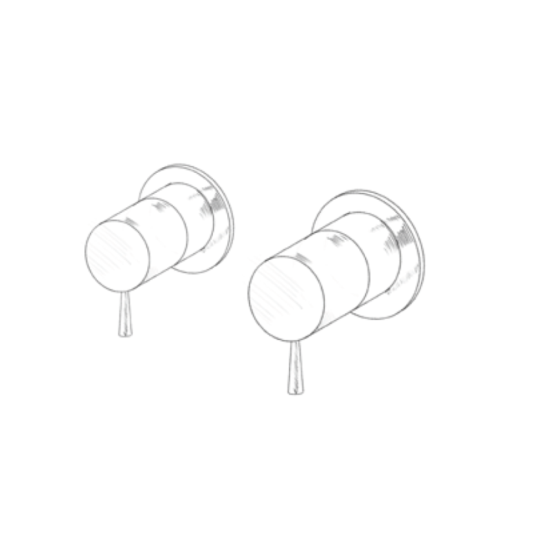 MURO TUA Mezclador empotrado en pared con válvula de cambio, cromado M1.B32.R.CR