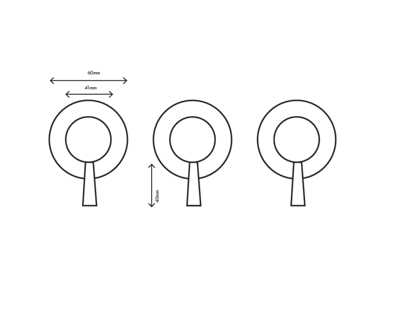 MURO TUA Mezclador empotrado en pared con 2 llaves de paso cromadas M1.B34.R.CR