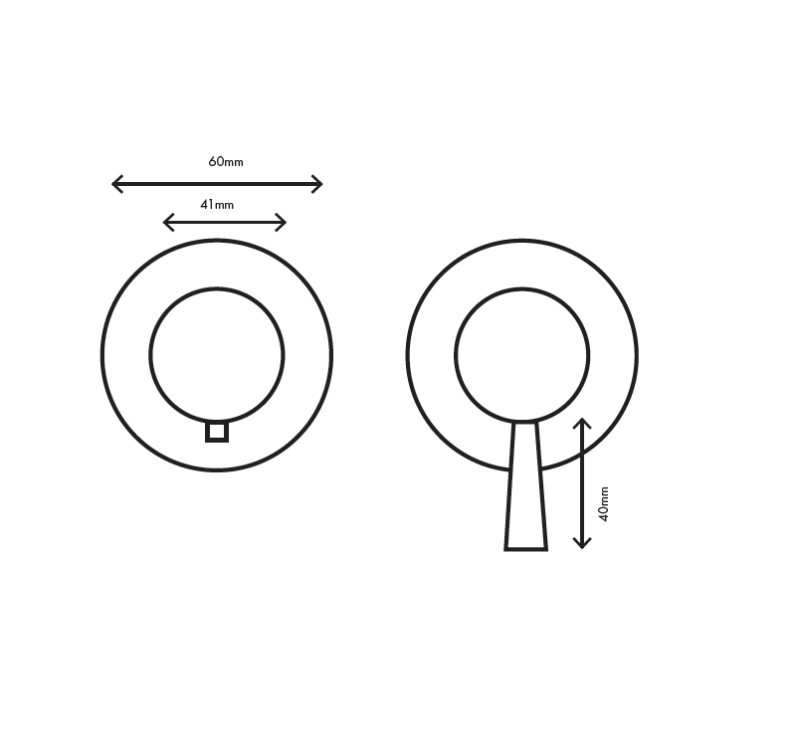 MURO TUA Termostato de ducha empotrado con 1 salida, cromado M1.B31T.R.CR