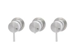 MURO TUA Grifo termostático empotrado para ducha con 2 llaves de paso cromadas M1.B34T.R.CR