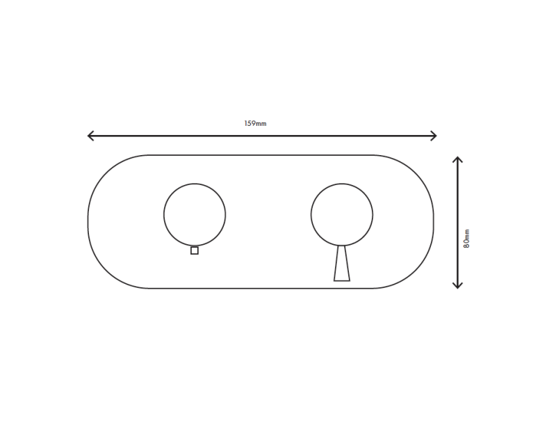 MURO TUA Termostato de ducha empotrado con 1 salida, cromado M1.B31T.S.CR