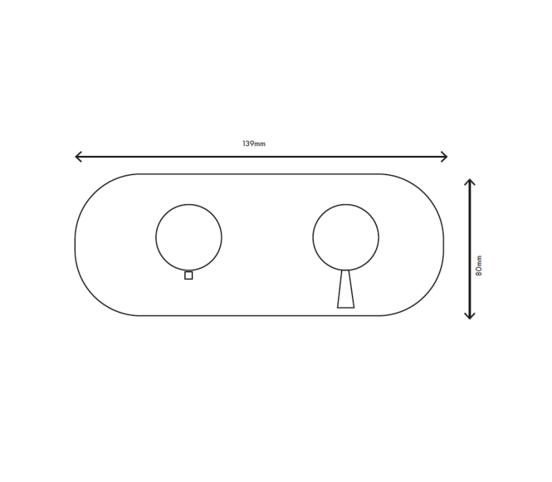 MURO TUA Termostato de ducha empotrado con 3 salidas, cromado M1.B33T.S.CR