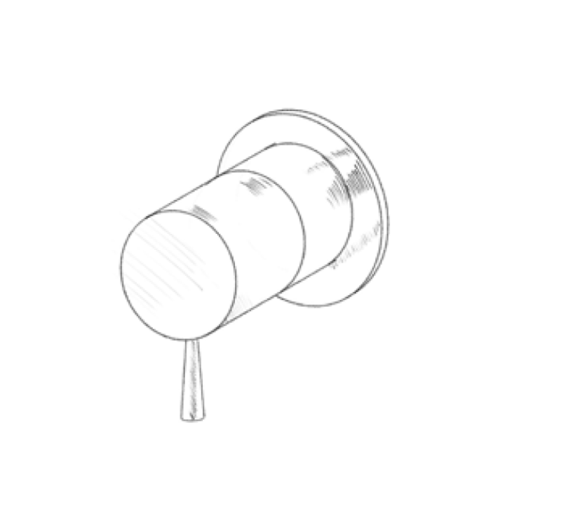 MURO TUA Conmutador de 2 vías empotrable cromado M1.B32.2.CR