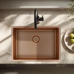 Pure.Sink Exclusivo Fregadero especial de cobre de 35 cm de largo, 50 x 35 cm, radio de 10 mm PEX5035-62