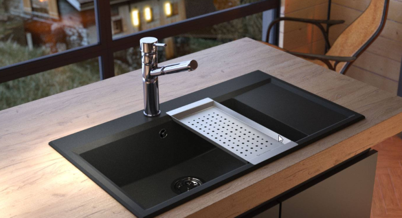 Massimo Accesorio Bandeja insertable Negro mate 183 x 430 x 19 mm