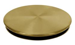 Pure.Sink Universal Tapa para desagüe, tapón de cesta, tapa redonda pulida en dorado para sumidero WSTCOV-60