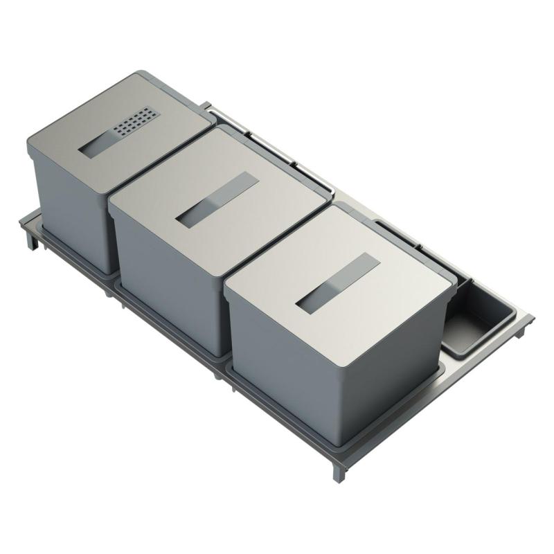 Indux Sort Sistema de residuos triple Control manual para cajones extraíbles 1208972320