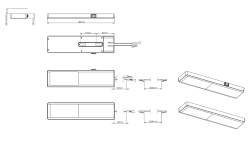 Indux Nivo Foco LED empotrable para cocina de 3 W con interruptor central, acabado aluminio 1208972333