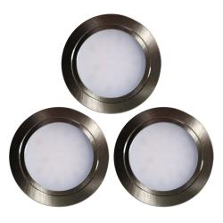 Indux Luma Juego de 3 focos LED Multi Tone para cocina empotrada, acabado acero inoxidable 1208972401
