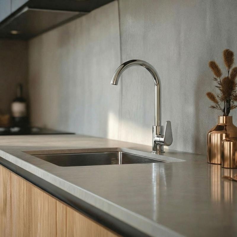 Aquanello Casa Grifo monomando cromado para cocina CR-1201-CS