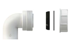 Pure.Sink Kit de codo de sifón británico con tuerca y juntas de 40 mm WSTSUK-32