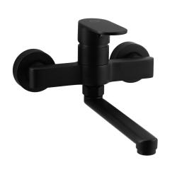 Aquanello Casa Grifo monomando de cocina negro con caño de 15 cm BL-1415-CS