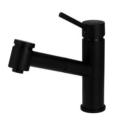 Aquanello Voss Grifo monomando de cocina negro con caño extraíble y función de rociado BL-7200-VS