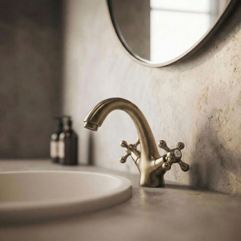 Aquanello Heritage Ascot Grifo clásico nostálgico para lavabo Bronce BN-4101-HA