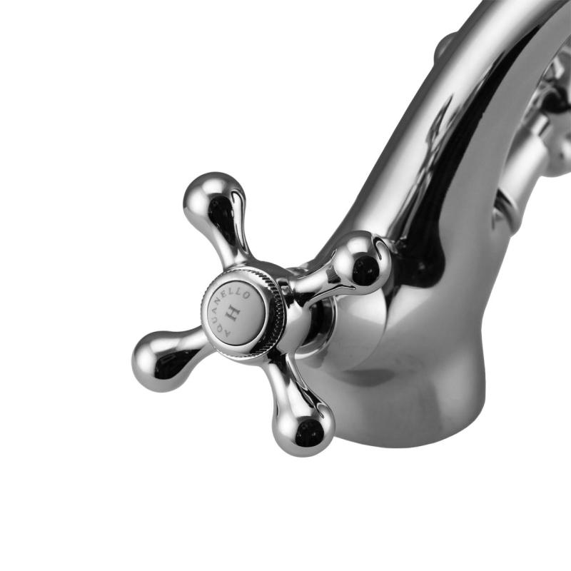 Aquanello Heritage Ascot Grifo mezclador clásico nostálgico para lavabo, cromado CR-4101-HA