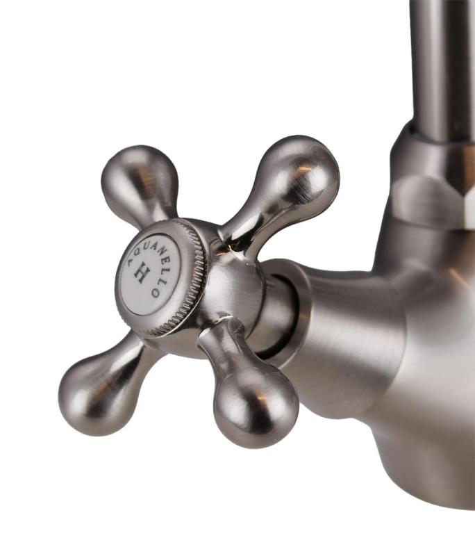 Aquanello Heritage Ascot Grifo de cocina clásico y nostálgico de acero inoxidable NB-4004-HA