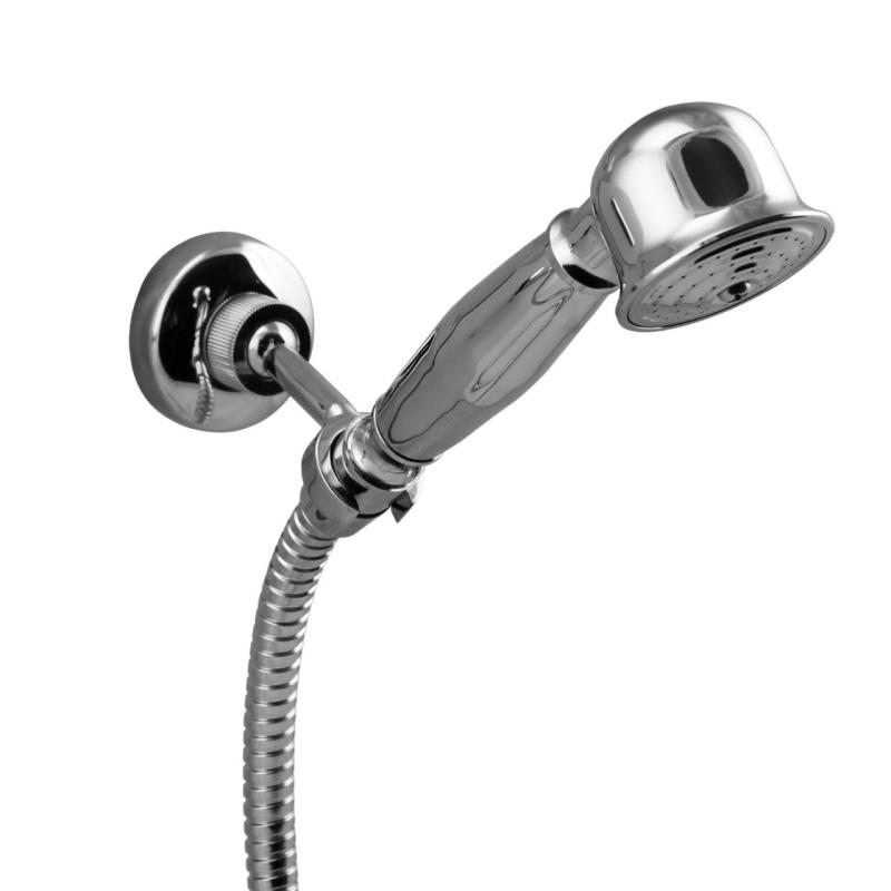 Aquanello Heritage Ascot Juego de grifería de ducha clásica con mandos en estrella cromados, incluye ducha de mano CR-2002-HA