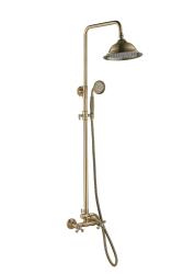 Aquanello Heritage Ascot Juego de ducha clásico Columna de ducha empotrada Bronce BN-2003-HA