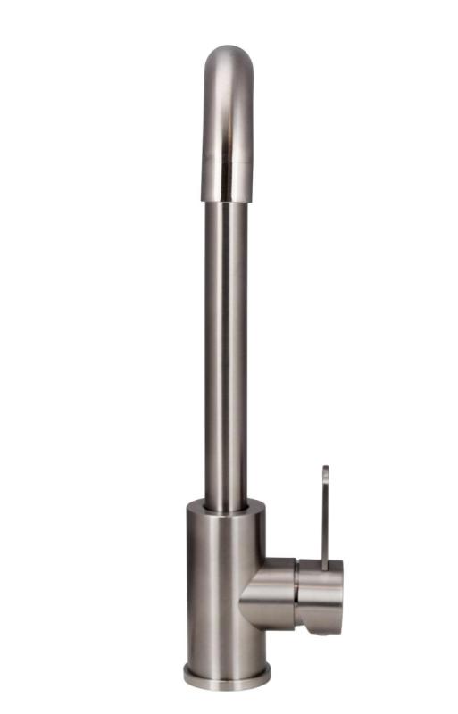 Aquanello Forma Grifo monomando de cocina de acero inoxidable macizo SS-1001-FM