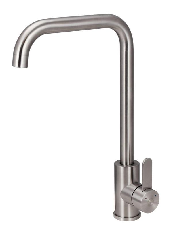 Aquanello Forma Grifo monomando de cocina de acero inoxidable macizo SS-1001-FM