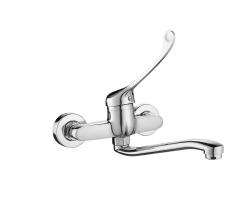 Aquanello Medic Grifo de cocina de pared con maneta larga cromada CR-1005-MD