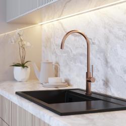 Graniteland Vira Slim Grifo monomando de cocina en cobre cepillado con caño giratorio 1208972624