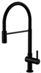 Aquanello Gastro Grifo de cocina con caño flexible, negro BL-4400-GT
