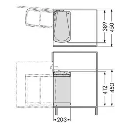 Contenedor de basura automático Hailo 3418.00