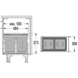 Contenedor de basura Hailo Tandem Universal 2331