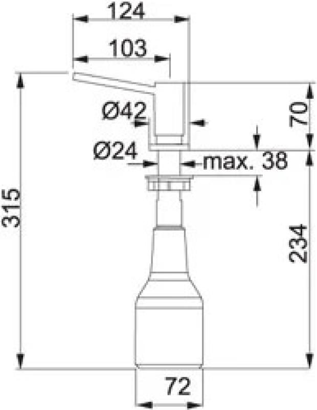 Dispensador de jabón Franke empotrable Firenze acero inoxidable 119.0081.210