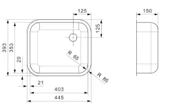 Fregadero Reginox L18 4035 OSK de acero inoxidable enrasado B2914LLU02GDS